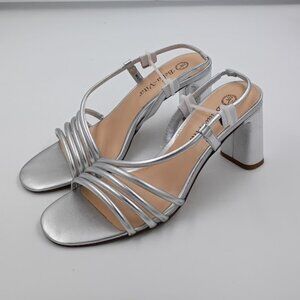 Bella Vita Zariah Silver Heels, Women's Size 8